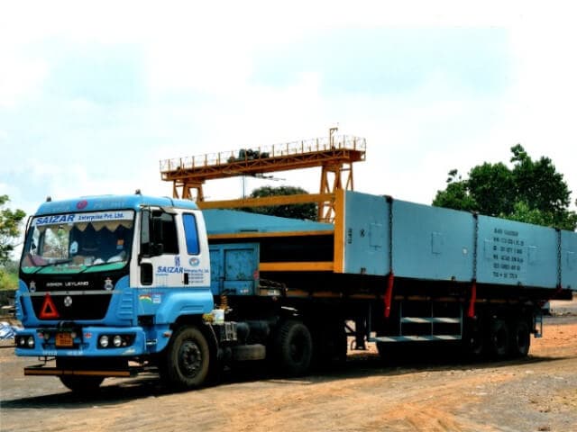 A loaded trailer staged for dispatch from the Salem facility